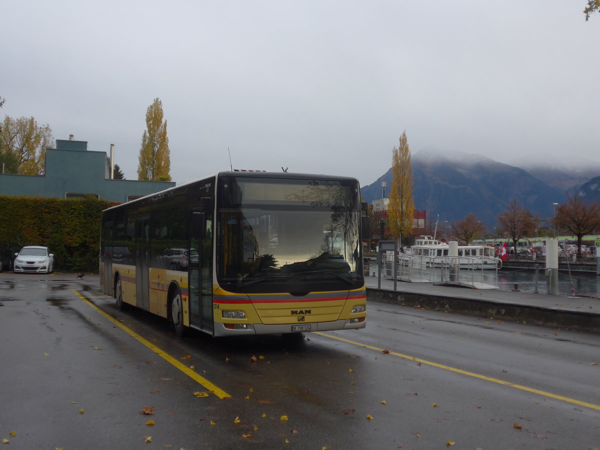 (210'746) - STI Thun - Nr. 124/BE 700'124 - MAN am 3. November 2019 bei der Schiffl�ndte Thun