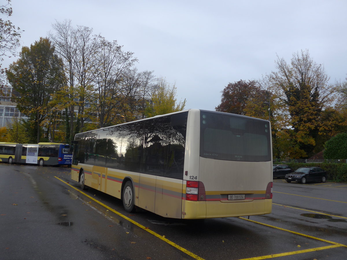 (210'748) - STI Thun - Nr. 124/BE 700'124 - MAN am 3. November 2019 bei der Schiffl�ndte Thun