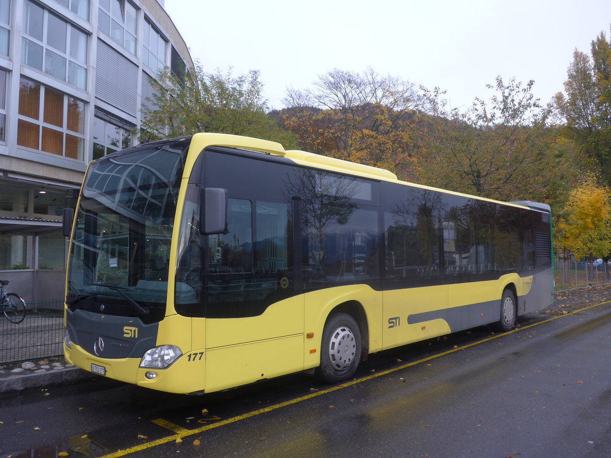 (210'754) - STI Thun - Nr. 177/BE 752'177 - Mercedes am 3. November 2019 bei der Schiffl�ndte Thun