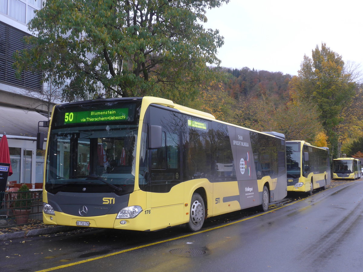 (210'755) - STI Thun - Nr. 176/BE 752'176 - Mercedes am 3. November 2019 bei der Schiffl�ndte Thun