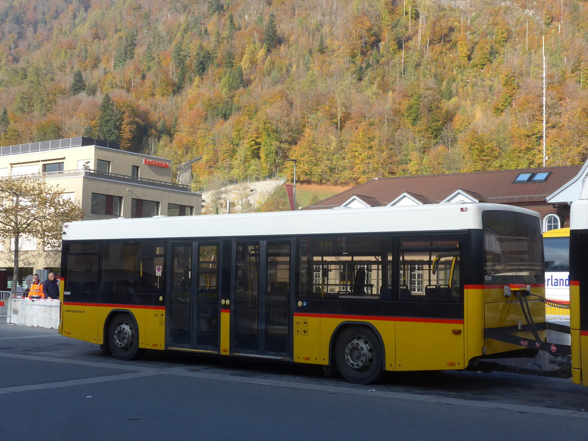(210'992) - PostAuto Bern - BE 499'063 - Lanz+Marti/Hess Personenanh�nger (ex VBL Luzern Nr. 310) am 11. November 2019 beim Bahnhof Interlaken Ost