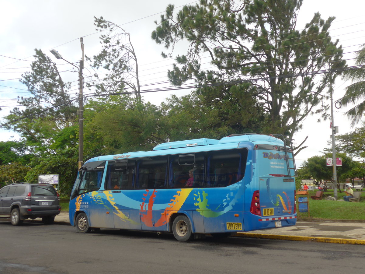 (211'327) - Transnasa, San Jos� - 15'369 - Mercedes/Marcopolo am 15. November 2019 in Tilar�n, Kirche