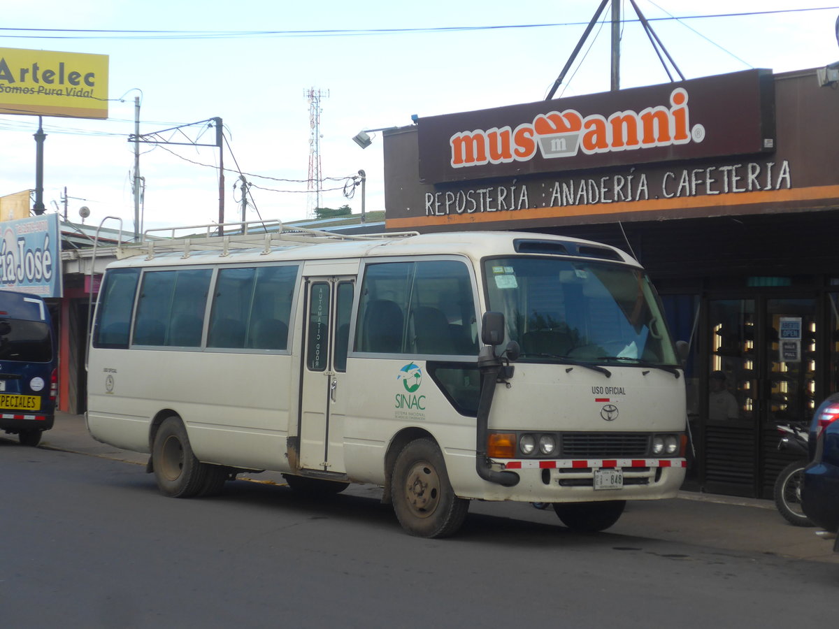 (211'908) - SINAC, San Jos� - PE 29-848 - Toyota am 21. November 2019 in La Cruz