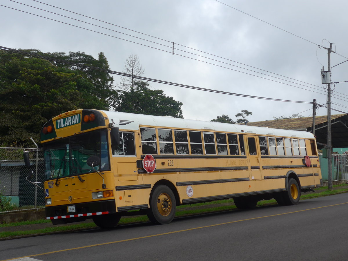 (212'469) - Transportes Tilar�n, Tilar�n - Nr. 233/3648 - International am 26. November 2019 in Nuevo Arenal