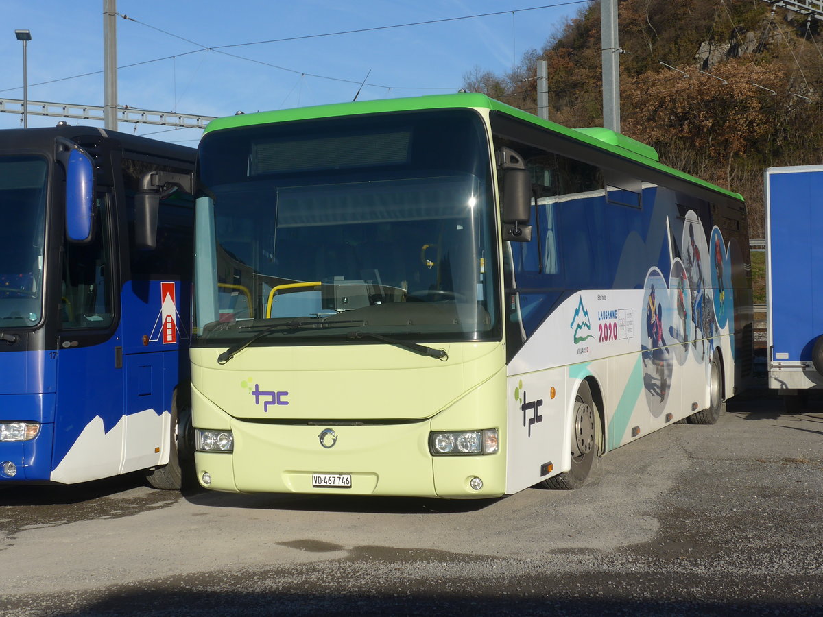 (212'727) - TPC Aigle - Nr. 11/VD 467'746 - Irisbus am 8. Dezember 2019 in Aigle, D�p�t