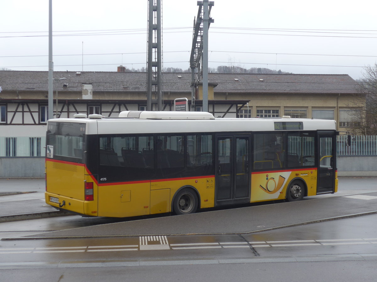 (212'857) - PostAuto Bern - BE 614'040 - MAN/G�ppel (ex AVG Meiringen Nr. 72) am 9. Dezember 2019 beim Bahnhof M�nsingen