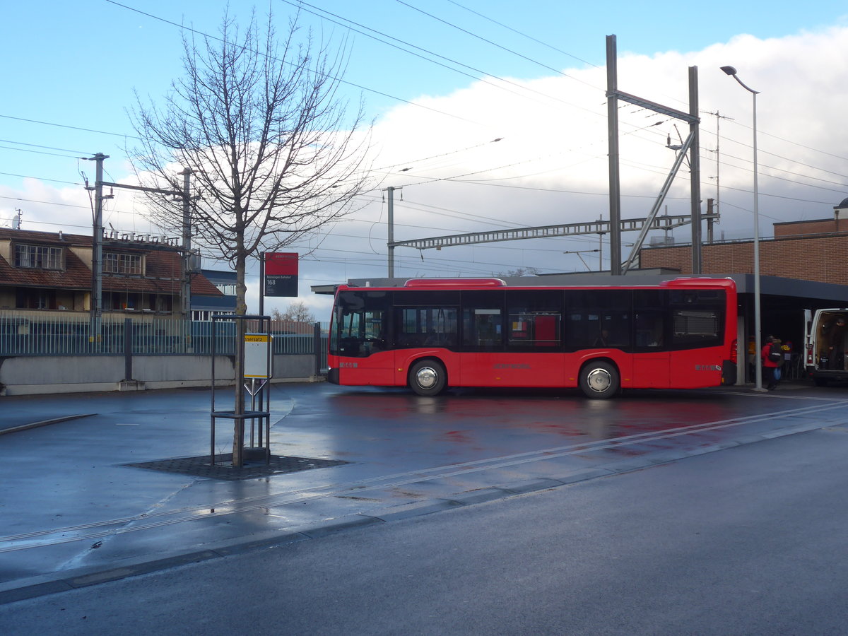 (212'907) - Bernmobil, Bern - Nr. 444/BE 855'444 - Mercedes am 14. Dezember 2019 beim Bahnhof M�nsingen