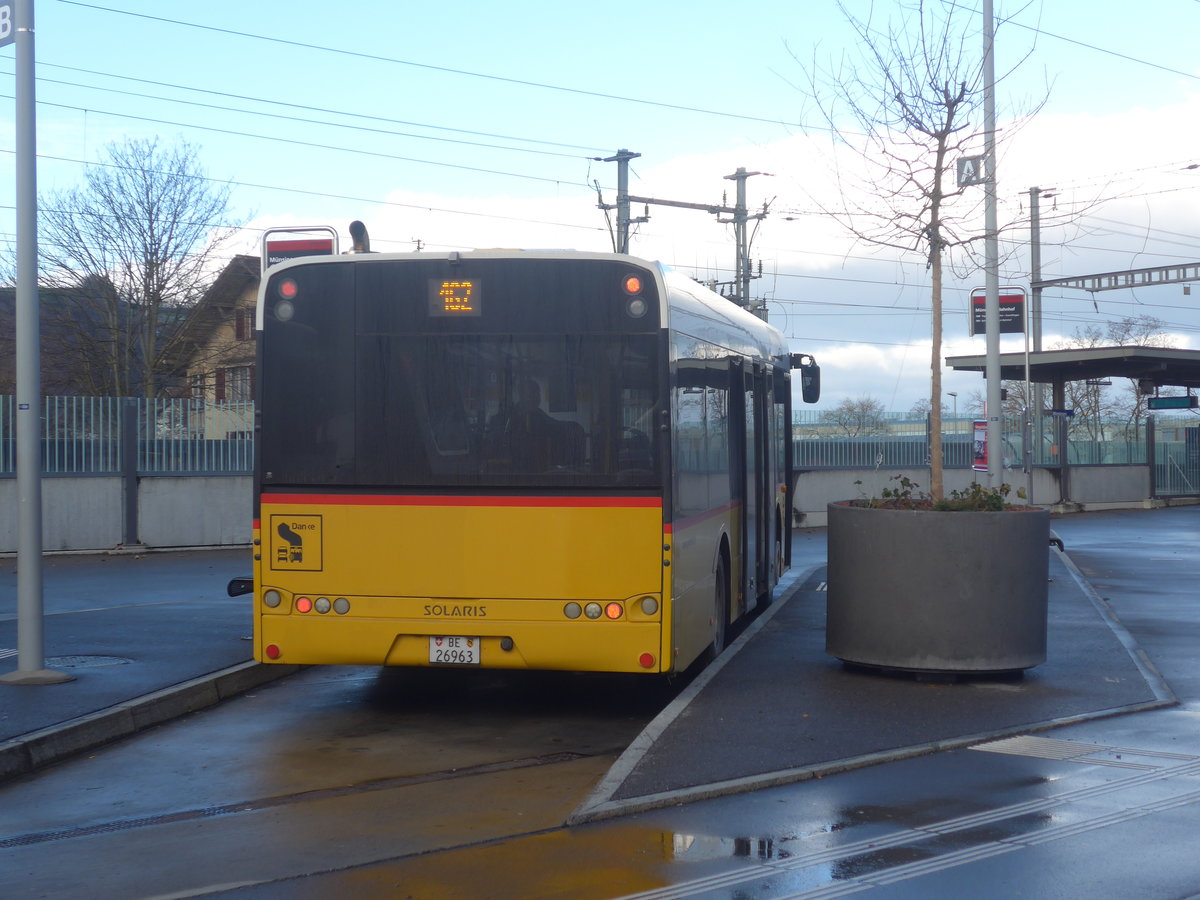 (212'916) - Lengacher, Wichtrach - Nr. 4/BE 26'963 - Solaris am 14. Dezember 2019 beim Bahnhof M�nsingen