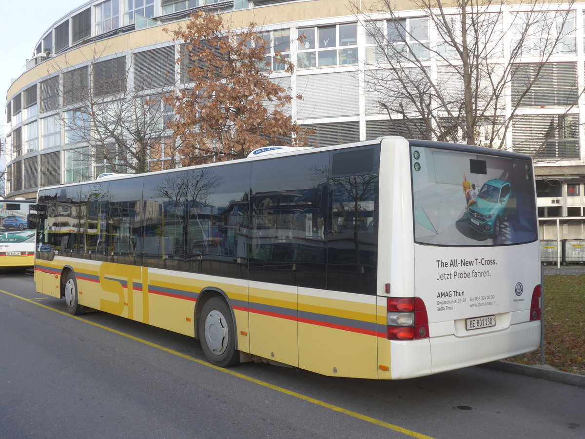(213'009) - STI Thun - Nr. 130/BE 801'130 - MAN am 16. Dezember 2019 bei der SChiffl�ndte Thun