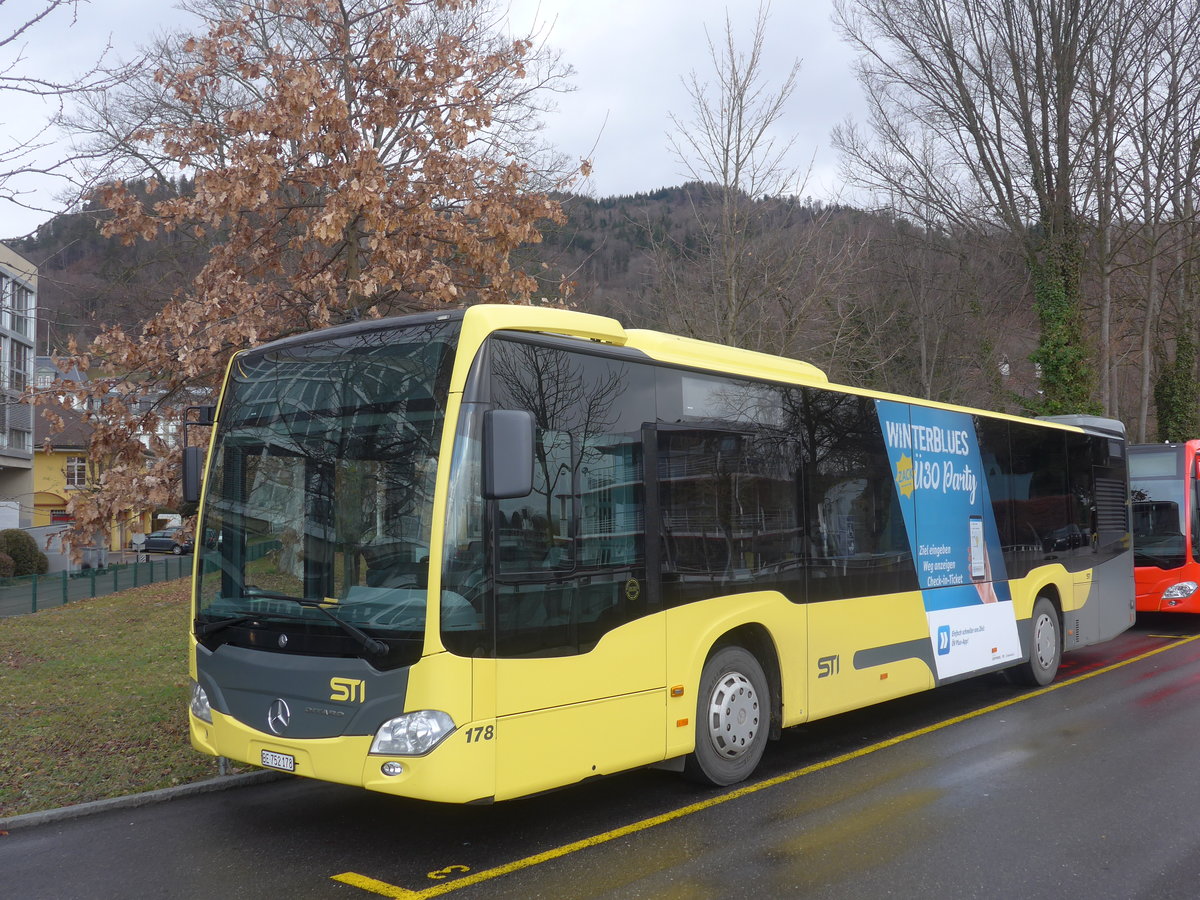 (213'082) - STI Thun - Nr. 178/BE 752'178 - Mercedes am 23. Dezember 2019 bei der Schiffl�ndte Thun