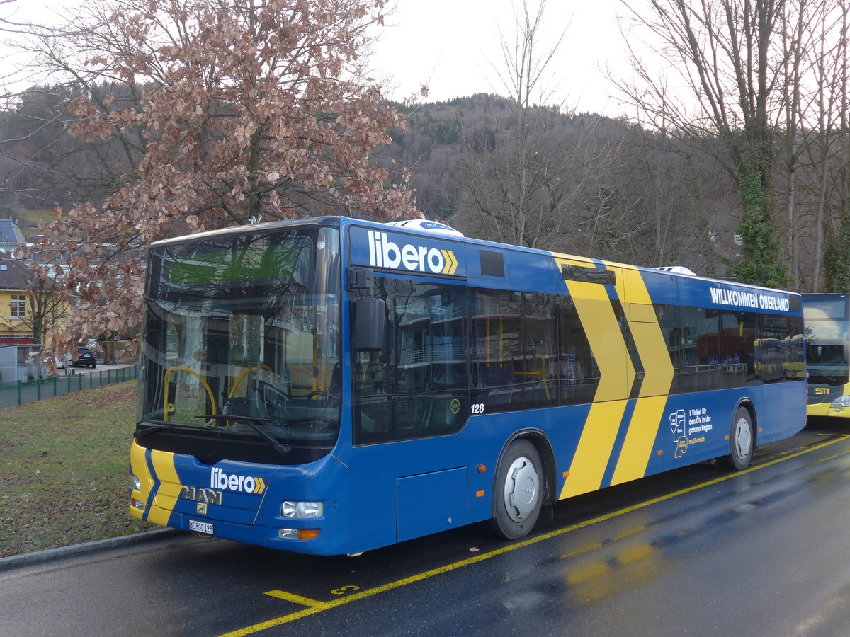 (213'087) - STI Thun - Nr. 128/BE 800'128 - MAN am 24. Dezember 2019 bei der Schiffl�ndte Thun