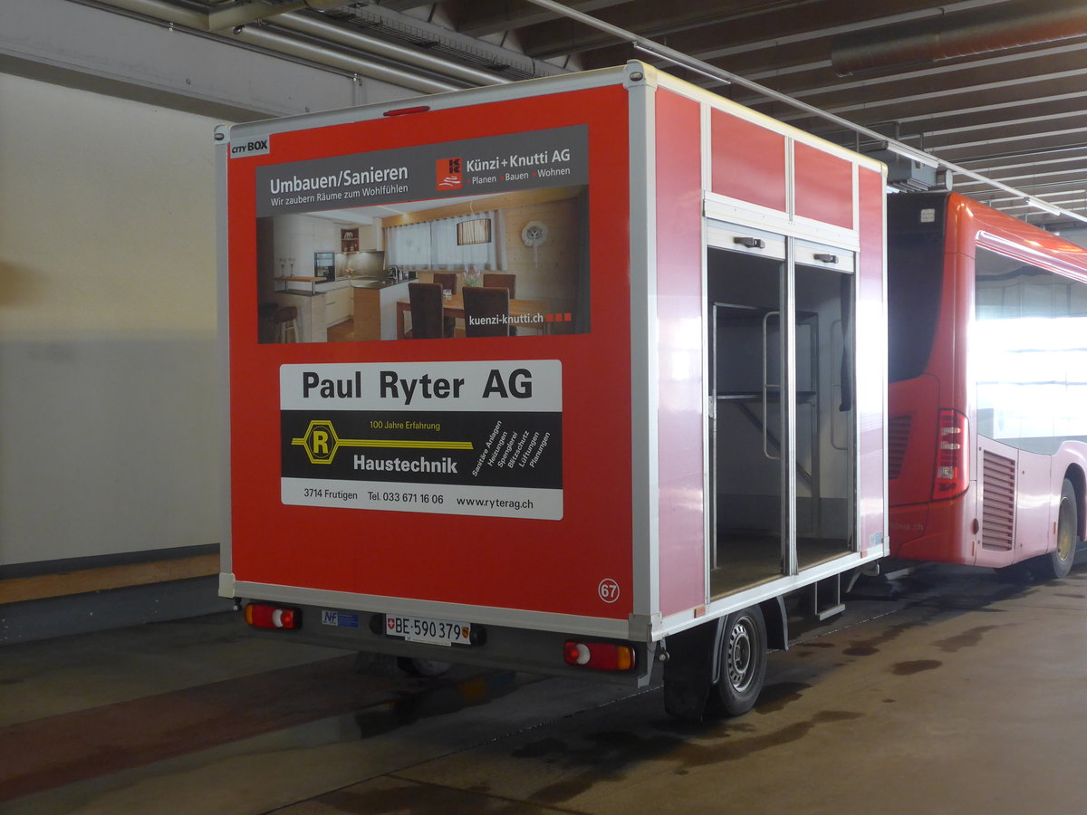 (213'133) - AFA Adelboden - Nr. 67/BE 590'379 - Niederhauser Gep�ckanh�nger am 25. Dezember 2019 in Adelboden, Busstation