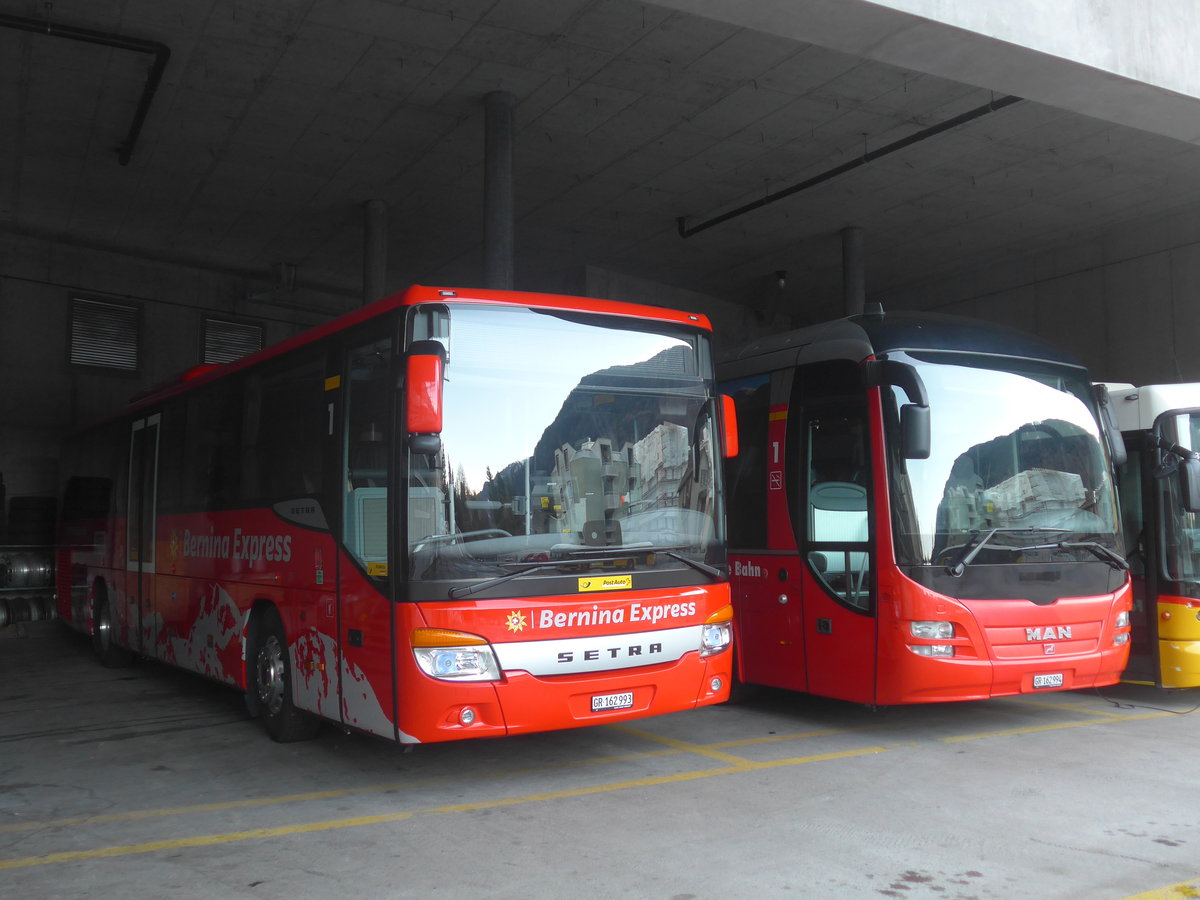 (213'230) - PostAuto Graub�nden - GR 162'993 - Setra am 1. Januar 2020 in Chur, Garage