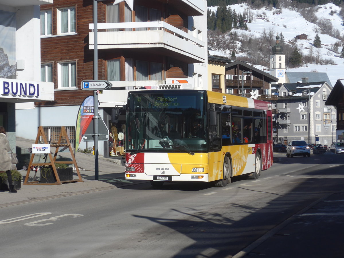 (213'265) - Stuppan, Flims - GR 52'063 - MAN/G�ppel am 1. Januar 2020 in Flims, Bergbahnen