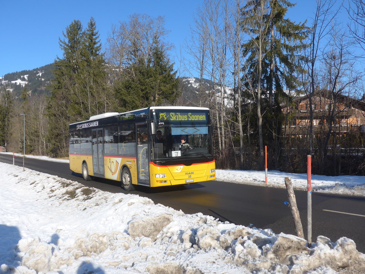 (213'298) - PostAuto Bern - BE 535'079 - MAN/G�ppel (ex Nr. 217; ex RBS Worblaufen Nr. 217) am 2. Januar 2020 in Gstaad, R�beldorfstrasse