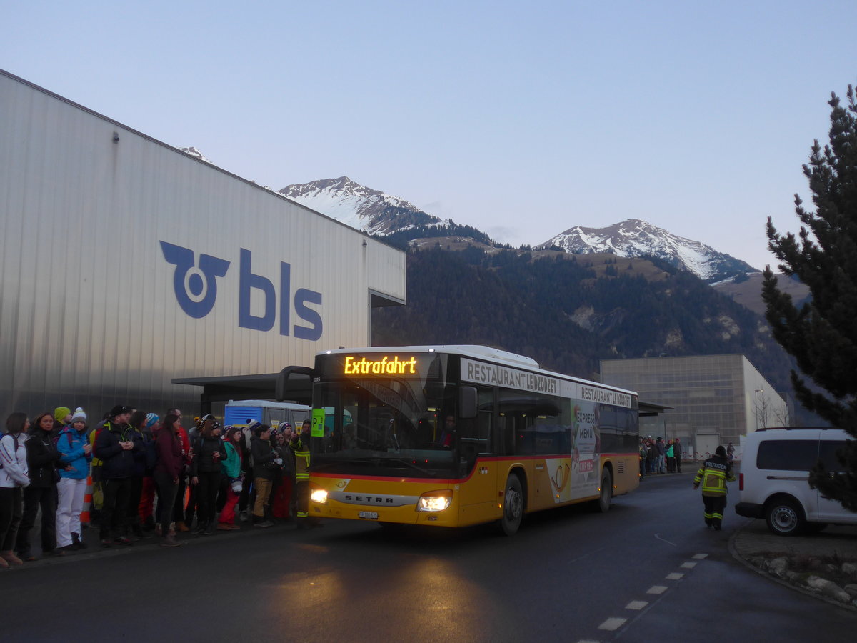 (213'458) - Wieland, Murten - Nr. 52/FR 300'635 - Setra am 11. Januar 2020 beim Bahnhof Frutigen