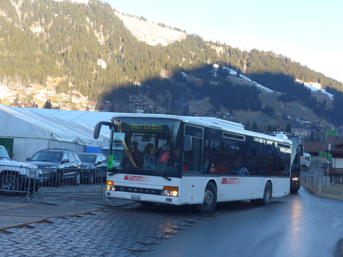 (213'562) - Tritten, Zweisimmen - Nr. 52/BE 26'971 - Setra (ex Interbus, Yverdon Nr. 52; ex AAGL Liestal Nr. 63) am 11. Januar 2020 in Adelboden, Weltcup