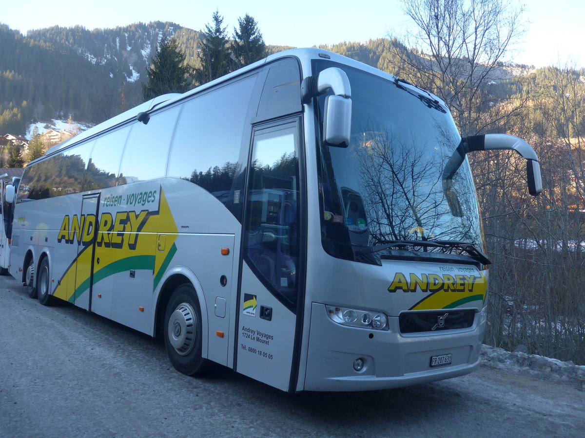 (213'684) - Andrey, Le Mouret - Nr. 2/FR 207'631 - Volvo am 11. Januar 2020 in Adelboden, ASB