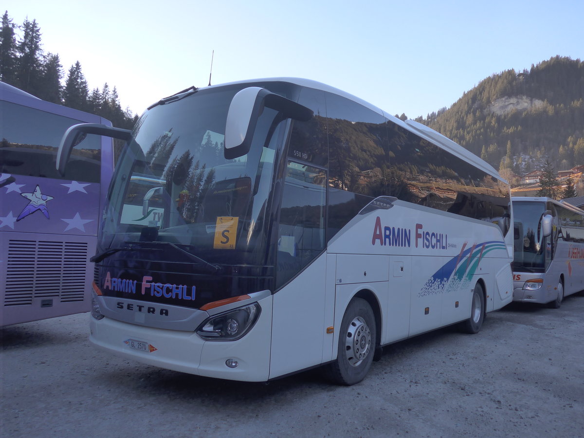 (213'693) - Fischli, N�fels - GL 2570 - Setra am 11. Januar 2020 in Adelboden, ASB