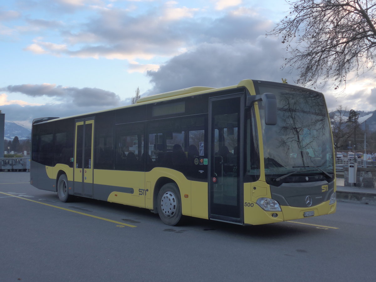 (213'952) - STI Thun - Nr. 500/BE 403'500 - Mercedes am 19. Januar 2020 bei der Schiffl�ndte Thun