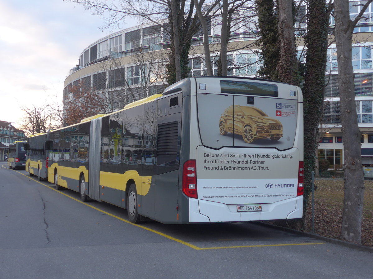 (213'953) - STI Thun - Nr. 705/BE 754'705 - Mercedes am 19. Januar 2020 bei der Schiffl�ndte Thun