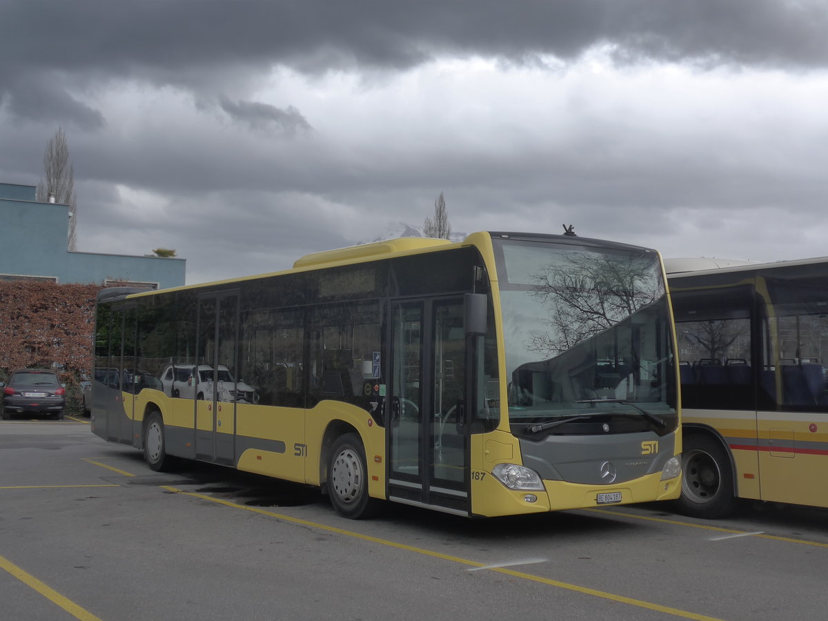 (214'105) - STI Thun - Nr. 187/BE 804'187 - Mercedes am 3. Februar 2020 bei der Schiffl�ndte Thun