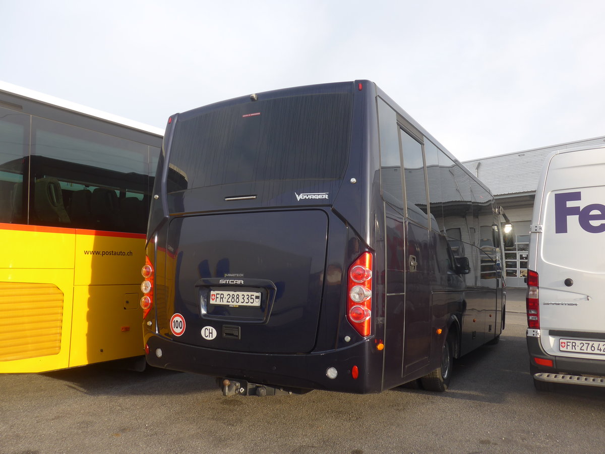 (214'237) - Busmiete, M�nchenstein - FR 288'335 - Iveco/Sitcar am 16. Februar 2020 in Kerzers, Interbus