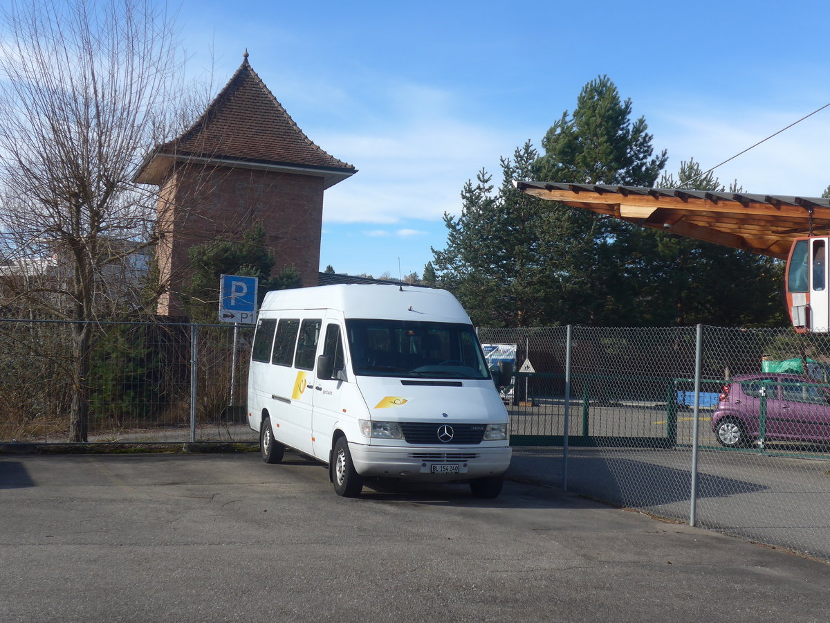 (214'330) - PostAuto Nordschweiz - BL 154'240 - Mercedes am 16. Februar 2020 in Laufen, Garage