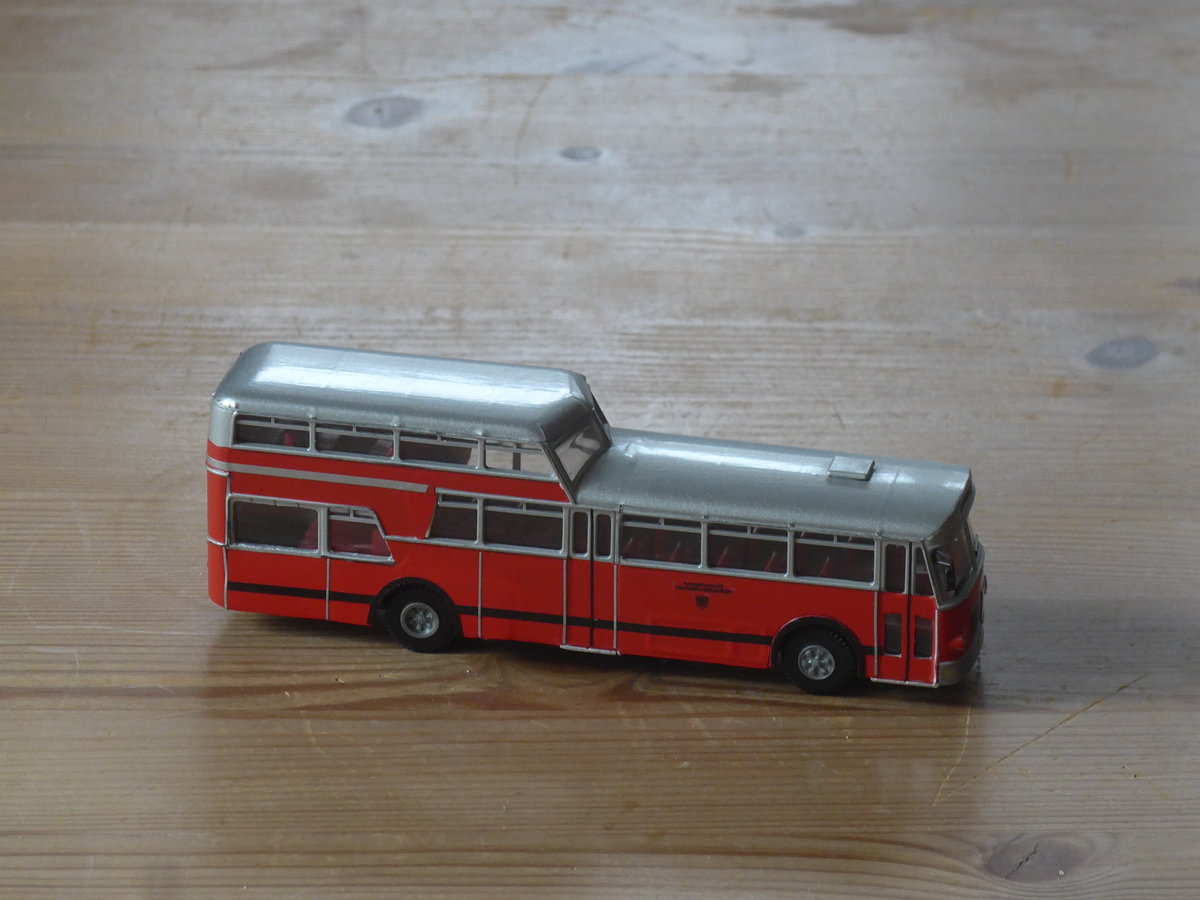 (214'886) - AFA Adelboden - B�ssing Anderthalbdecker am 29. Februar 2020 in Thun (gefertigt aus einem 3-Achser-Modell)