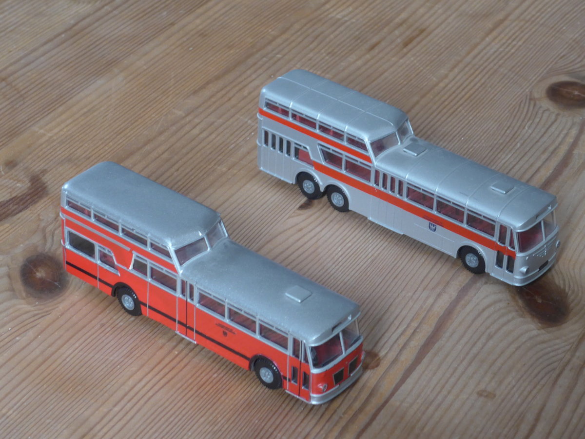 (214'891) - AFA Adelboden - B�ssing Anderthalbdecker am 29. Februar 2020 in Thun (das Original und die Spiezialanfertigung; Modelle)