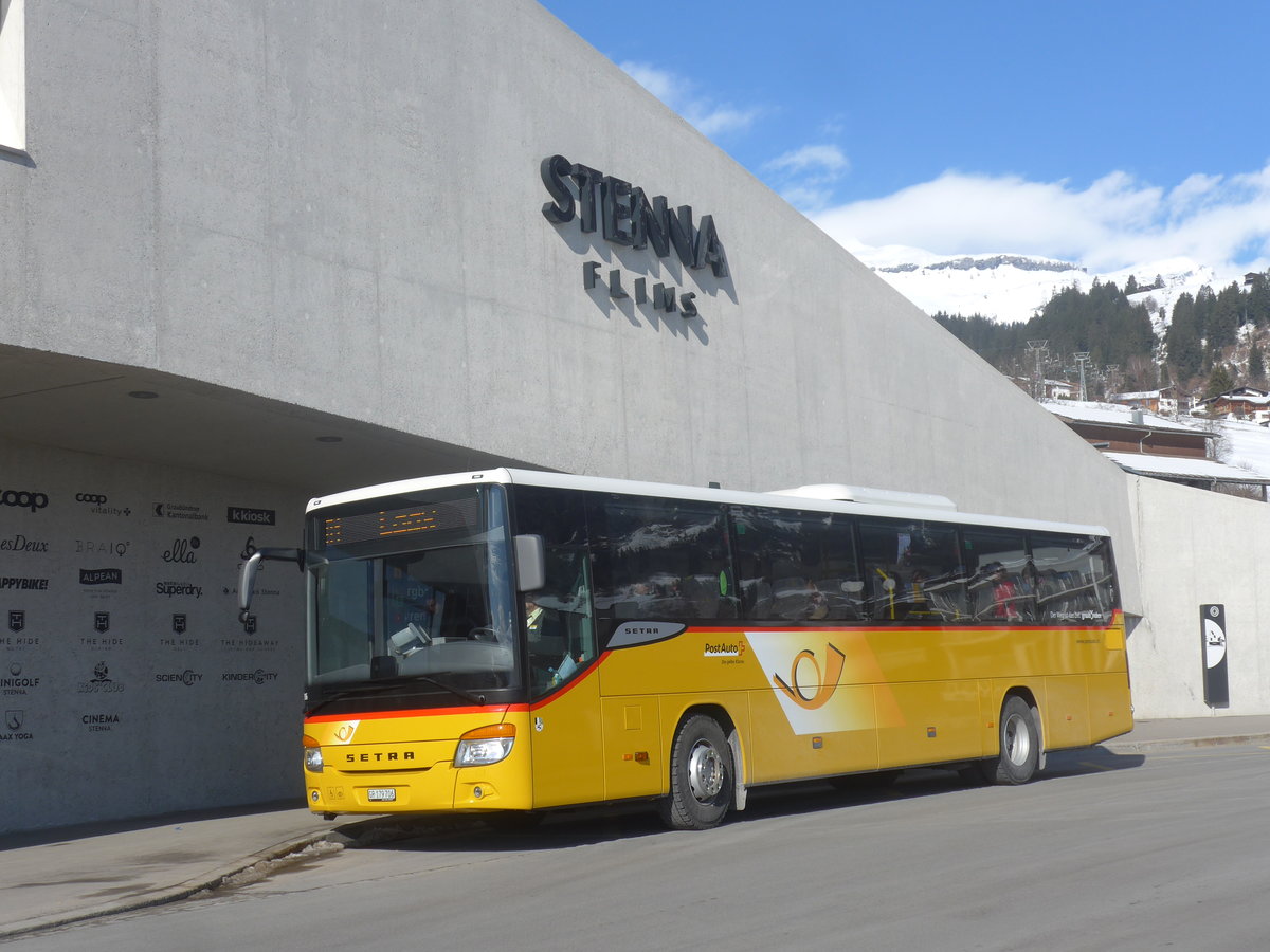 (214'953) - PostAuto Graub�nden - GR 179'706 - Setra am 1. M�rz 2020 in Flims, Bergbahnen