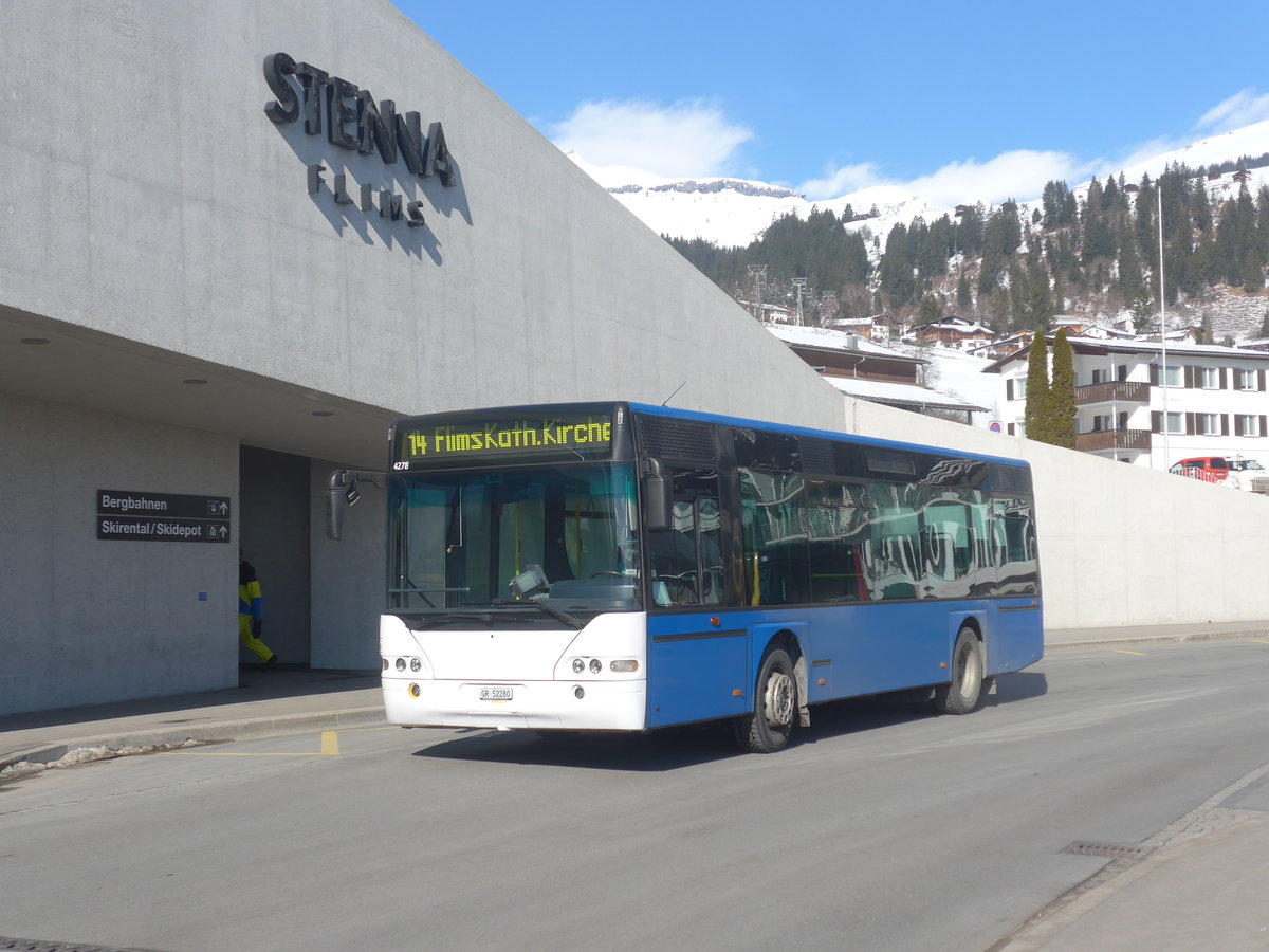(214'958) - Stuppan, Flims - GR 52'280 - Neoplan (ex Demarmels, Salouf; ex Ming, Sils-Maria) am 1. M�rz 2020 in Flims, Bergbahnen