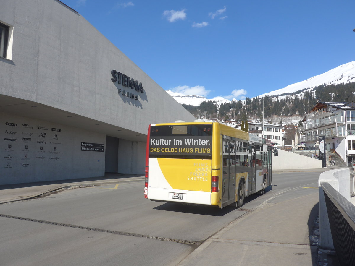 (214'962) - Stuppan, Flims - GR 52'063 - MAN/G�ppel am 1. M�rz 2020 in Flims, Bergbahnen