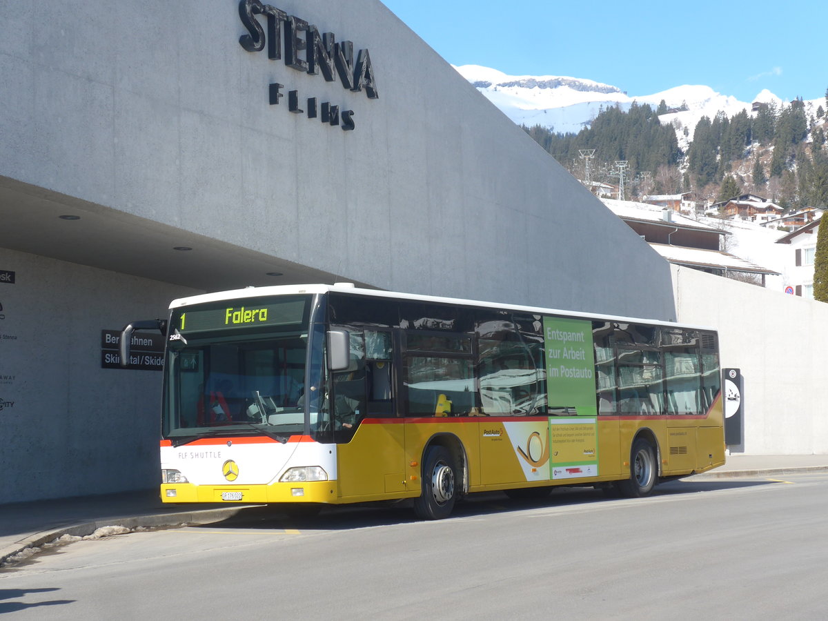 (214'974) - PostAuto Graub�nden - GR 176'022 - Mercedes (ex PostAuto Nordschweiz AG 507'750; ex Kuhn, Merenschwand; ex PostAuto Nordschweiz BL 127'564) am 1. M�rz 2020 in Flims, Bergbahnen (Einsatz Stuppan)