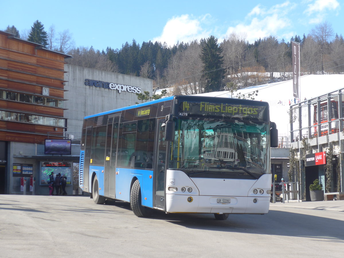 (214'982) - Stuppan, Flims - GR 52'280 - Neoplan (ex Demarmels, Salouf; ex Ming, Sils-Maria) am 1. M�rz 2020 in Flims, Bergbahnen