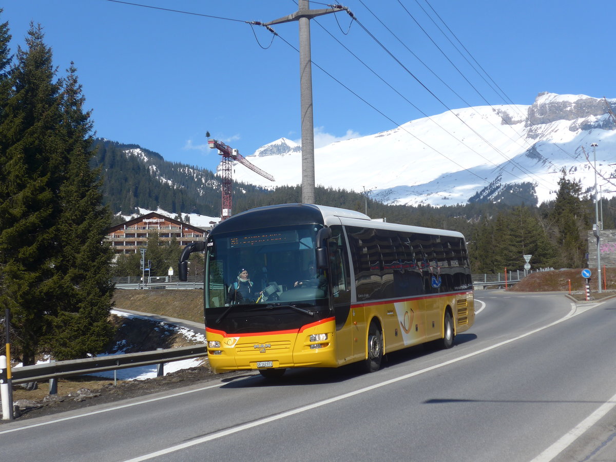 (214'989) - PostAuto Graub�nden - GR 162'973 - MAN am 1. M�rz 2020 in Laax, Rancho