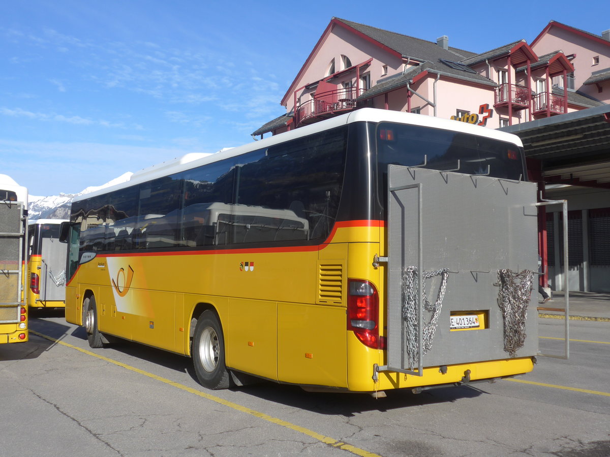 (215'063) - PostAuto Bern - BE 401'364 - Setra (ex AVG Meiringen Nr. 64) am 8. M�rz 2020 in Meiringen, Postautostation
