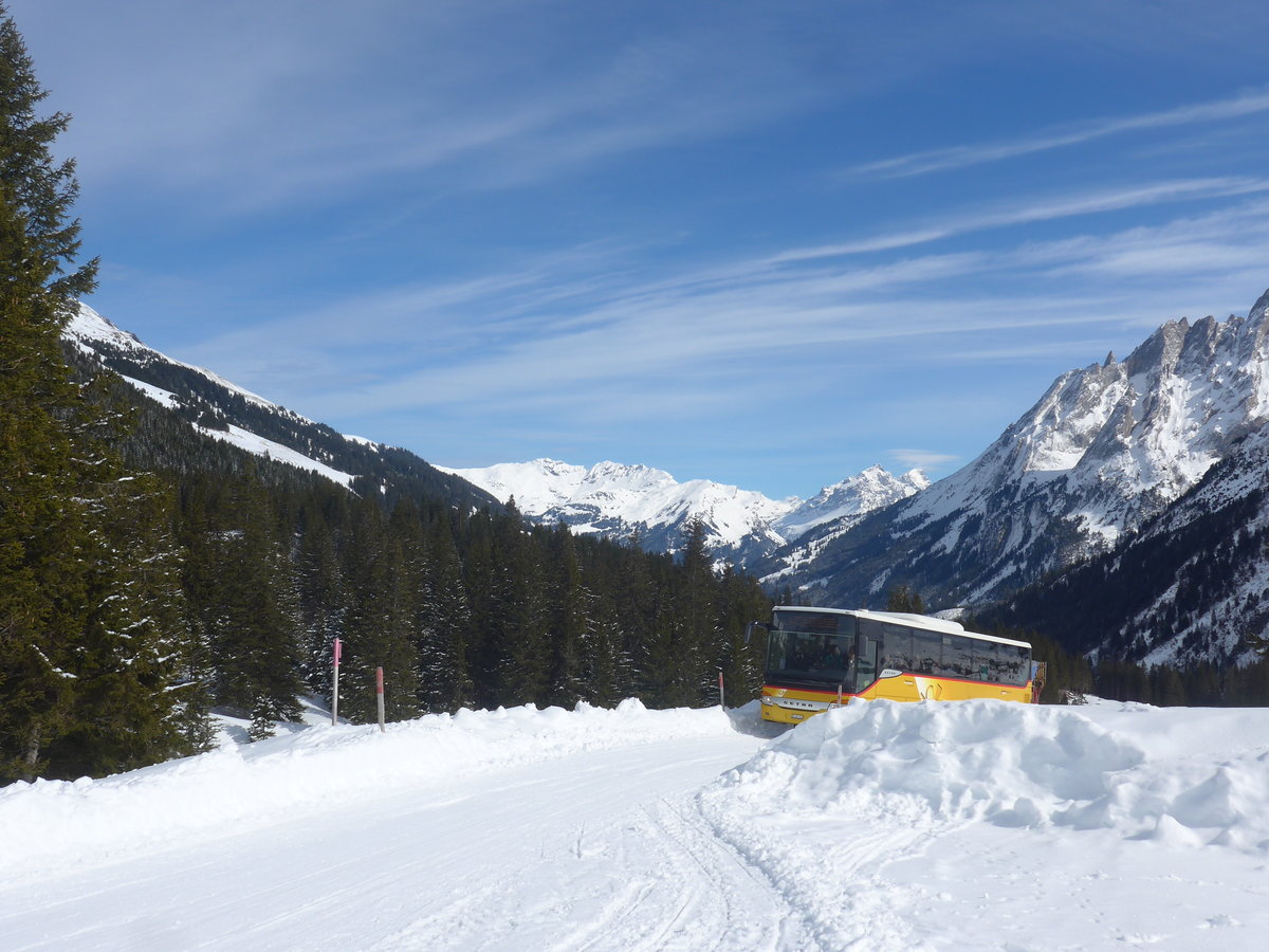 (215'071) - PostAuto Bern - BE 401'263 - Setra (ex AVG Meiringen Nr. 63) am 8. M�rz 2020 in Grindelwald, Alpiglen