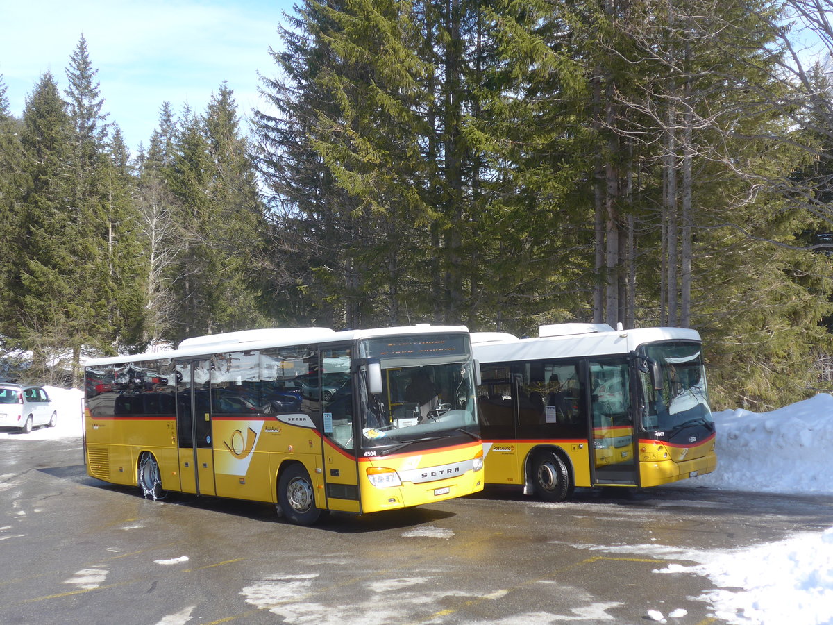 (215'080) - PostAuto Bern - BE 401'263 - Setra (ex AVG Meiringen Nr. 63) am 8. M�rz 2020 auf der Schwarzwaldalp