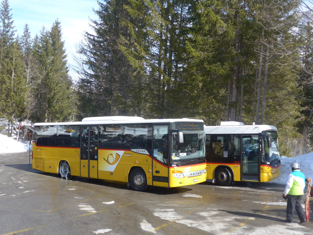 (215'081) - PostAuto Bern - BE 401'263 - Setra (ex AVG Meiringen Nr. 63) am 8. M�rz 2020 auf der Schwarzwaldalp