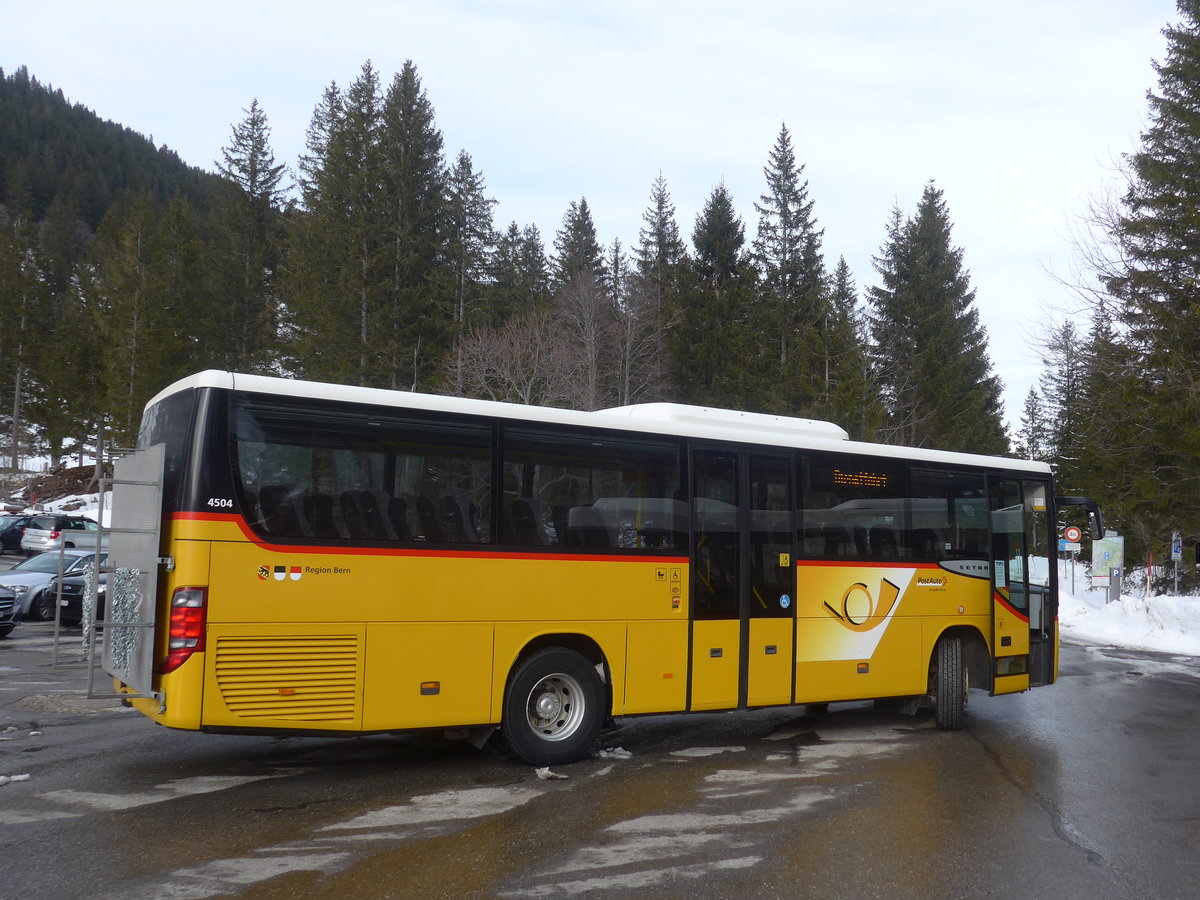 (215'094) - PostAuto Bern - BE 401'263 - Setra (ex AVG Meiringen Nr. 63) am 8. M�rz 2020 auf der Schwarzwaldalp