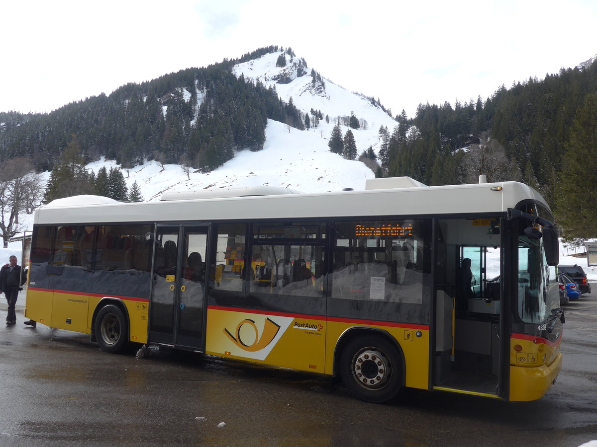 (215'095) - PostAuto Bern - BE 403'166 - Scania/Hess (ex AVG Meiringen Nr. 66; ex Steiner, Messen) am 8. M�rz 2020 auf der Schwarzwaldalp