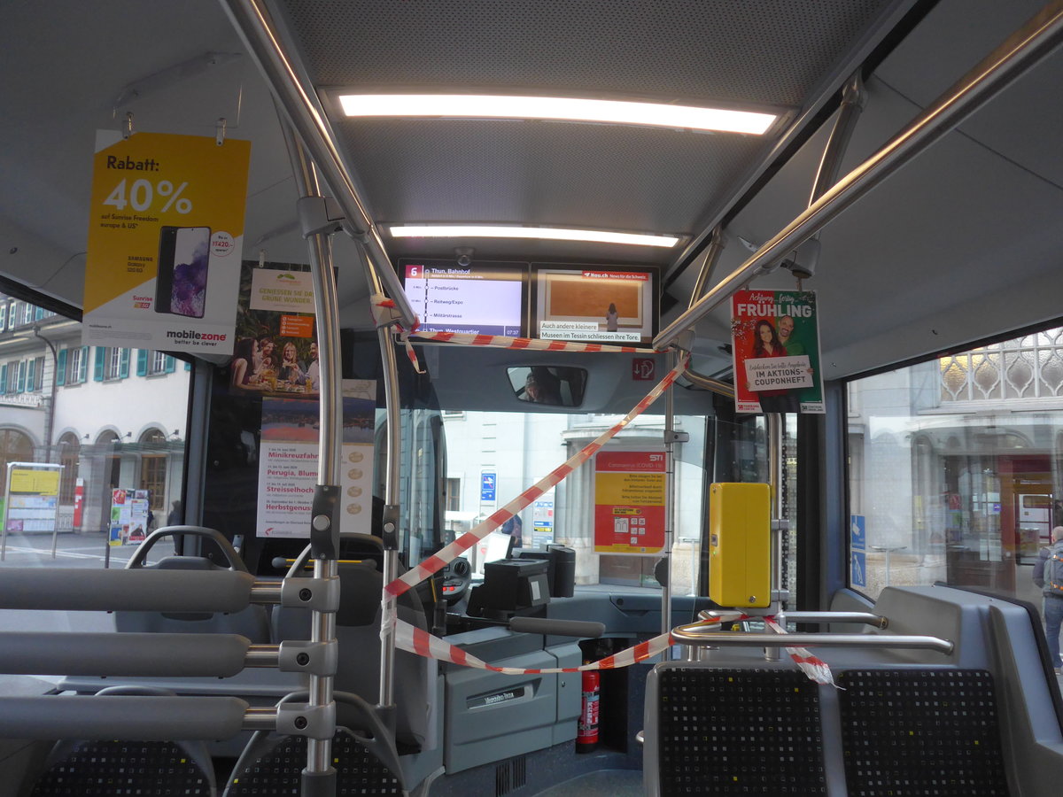 (215'111) - STI Thun - Nr. 408/BE 836'408 - Mercedes am 14. M�rz 2020 beim Bahnhof Thun (Innenaufnahme)