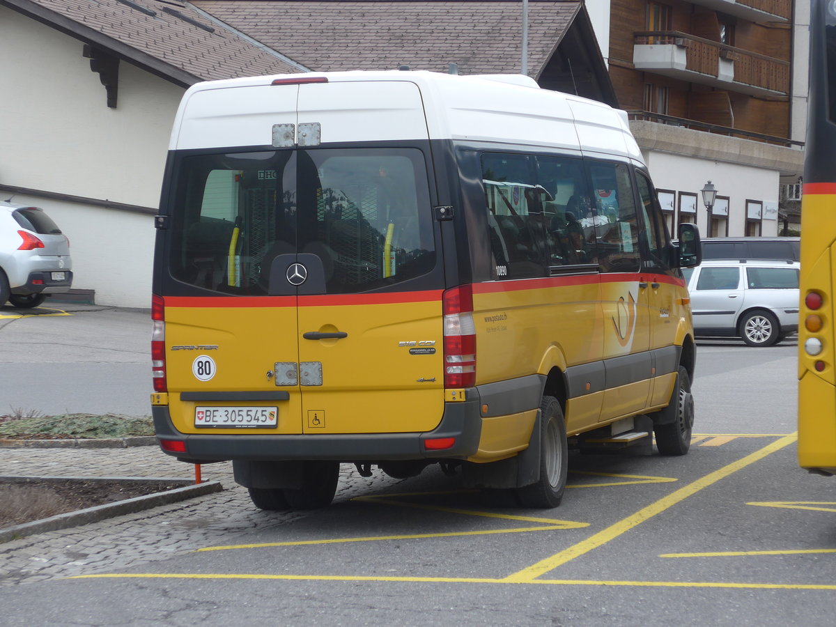 (215'143) - K�bli, Gstaad - BE 305'545 - Mercedes am 14. M�rz 2020 beim Bahnhof Gstaad