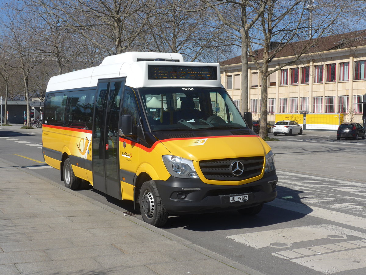 (215'227) - CarPostal Ouest - JU 39'182 - Mercedes am 15. M�rz 2020 in Yverdon, Garage