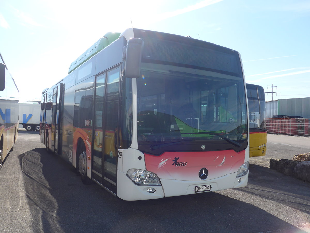(215'236) - BGU Grenchen - Nr. 29/BE 21'951 - Mercedes am 15. M�rz 2020 in Kerzers, Interbus
