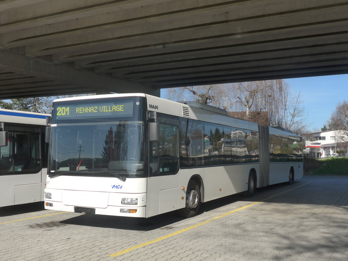 (215'261) - VMCV Clarens - Nr. 907 - MAN (ex PostAuto Z�rich Nr. 164; ex PostAuto Z�rich Nr. 26) am 15. M�rz 2020 in Kerzers, Murtenstrasse