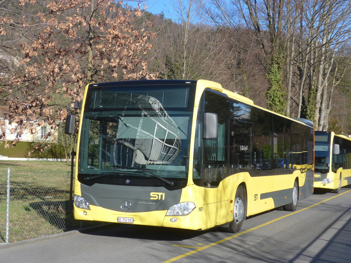 (215'265) - STI Thun - Nr. 181/BE 752'181 - Mercedes am 15. M�rz 2020 bei der Schiffl�ndte Thun