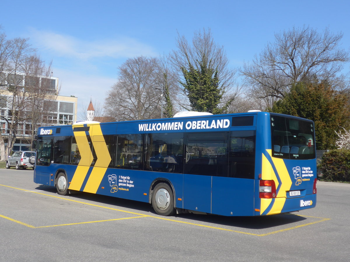 (215'278) - STI Thun - Nr. 128/BE 800'128 - MAN am 17. M�rz 2020 bei der Schiffl�ndte Thun