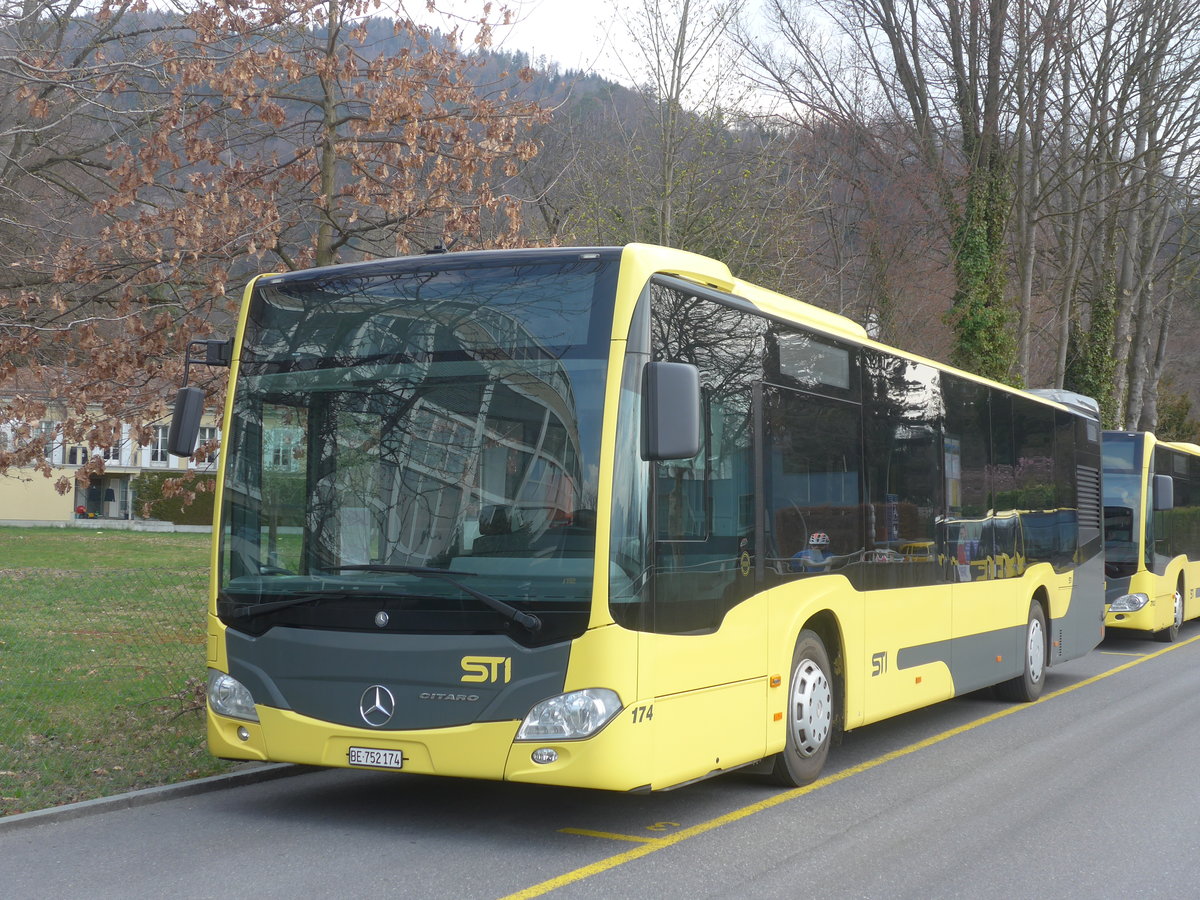 (215'290) - STI Thun - Nr. 174/BE 752'174 - Mercedes am 20. M�rz 2020 bei der Schiffl�ndte Thun